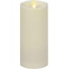 imageLuminara Outdoor Flameless LED Ivory Candle Melted Edge 375quot x 5quot Real Moving Flame Battery Operated Timer Plastic WeatherResistant9inch