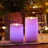 imageLuminara Outdoor Flameless LED Ivory Candle Melted Edge 375quot x 5quot Real Moving Flame Battery Operated Timer Plastic WeatherResistantColor Changing 7inch