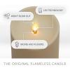 imageLuminara Outdoor Flameless LED Ivory Candle Melted Edge 375quot x 5quot Real Moving Flame Battery Operated Timer Plastic WeatherResistantColor Changing 7inch