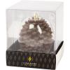 imageLuminara Realistic Artificial Moving Flame Pine cone Flameless LED Candle  White 3quot x 45quotBrown