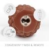 imageLuminara Realistic Artificial Moving Flame Pine cone Flameless LED Candle  White 3quot x 45quotBrown