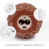 imageLuminara Realistic Artificial Moving Flame Pine cone Flameless LED Candle  White 3quot x 45quotBrown