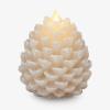 imageLuminara Realistic Artificial Moving Flame Pine cone Flameless LED Candle  White 3quot x 45quotWhite