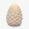 imageLuminara Realistic Artificial Moving Flame Pine cone Flameless LED Candle  White 3quot x 45quotWhite