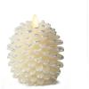 imageLuminara Realistic Artificial Moving Flame Pine cone Flameless LED Candle  White 3quot x 45quotWhite