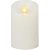 imageLuminara Flameless LED Pillar Candle wScalloped Edge 3quot x 6quot White Real Flame Technology Battery Operated wRemote Timer Function Paraffin Wax3x45inch