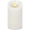 imageLuminara Flameless LED Pillar Candle wScalloped Edge 3quot x 6quot White Real Flame Technology Battery Operated wRemote Timer Function Paraffin Wax3x65inch