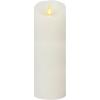 imageLuminara Flameless LED Pillar Candle wScalloped Edge 3quot x 6quot White Real Flame Technology Battery Operated wRemote Timer Function Paraffin Wax3x85inch