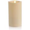 imageLuminara Outdoor Flameless LED Ivory Candle Melted Edge 375quot x 5quot Real Moving Flame Battery Operated Timer Plastic WeatherResistant7inch