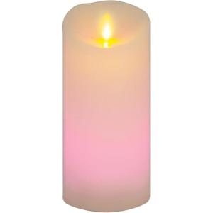 imageLuminara Flameless Disney Encanto Color Changing LED Candle 32quot x 65quot Battery Operated w 12 Button Remote Control Real Wax Unscented Safe65inch Pillar