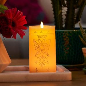 imageLuminara Flameless Disney Encanto Color Changing LED Candle 32quot x 65quot Battery Operated w 12 Button Remote Control Real Wax Unscented SafeDisney Encanto