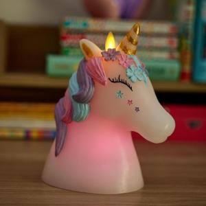 imageLuminara Flameless Disney Encanto Color Changing LED Candle 32quot x 65quot Battery Operated w 12 Button Remote Control Real Wax Unscented SafeUnicorn