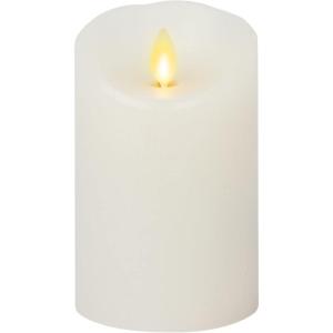 imageLuminara Flameless LED Pillar Candle wScalloped Edge 3quot x 6quot White Real Flame Technology Battery Operated wRemote Timer Function Paraffin Wax3x45inch