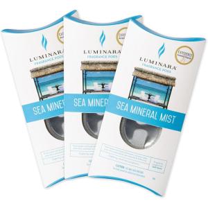 imageLuminara Fragrance Diffusing Pods  Set of 3 White Tea  Natural Home Scent Refills  Air Purifying Reed Diffuser Alternative for Room AmbianceSea Mineral Mist