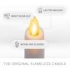 imageLuminara  Flameless Battery Operated Taper Candle  White  Pack of 21x6 inch  LED Flickering Flame  Realistic Safe for Home Kids and Pets