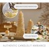 imageLuminara Christmas North Tree Flameless LED Candle White Swan 134quot Battery Operated Moving Flame Real Wax Unscented Safe Timer Home Decor Convenient134 Tall