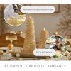 imageLuminara Christmas North Tree Flameless LED Candle White Swan 134quot Battery Operated Moving Flame Real Wax Unscented Safe Timer Home Decor Convenient96 Tall