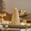 imageLuminara Christmas North Tree Flameless LED Candle White Swan 134quot Battery Operated Moving Flame Real Wax Unscented Safe Timer Home Decor Convenient96 Tall