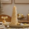 imageLuminara Christmas North Tree Flameless LED Candle White Swan 134quot Battery Operated Moving Flame Real Wax Unscented Safe Timer Home Decor Convenient134 Tall