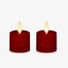 imageLuminara Moving Flame LED Flameless Tealight 14quot x 2quot Remote Ready Battery Operated Plastic LED Flameless Tea Light  Smooth Matte  Pearl Ivory 2Pack WhiteBurgundy