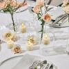 imageLuminara Moving Flame LED Flameless Tealight 14quot x 2quot Remote Ready Battery Operated Plastic LED Flameless Tea Light  Smooth Matte  Pearl Ivory 2Pack WhiteWhite
