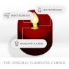 imageLuminara Moving Flame LED Flameless Tealight 14quot x 2quot Remote Ready Battery Operated Plastic LED Flameless Tea Light  Smooth Matte  Pearl Ivory 2Pack WhiteBurgundy