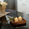 imageLuminara Moving Flame LED Flameless Tealight 14quot x 2quot Remote Ready Battery Operated Plastic LED Flameless Tea Light  Smooth Matte  Pearl Ivory 2Pack WhitePearl Ivory