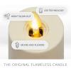 imageLuminara Moving Flame LED Flameless Tealight 14quot x 2quot Remote Ready Battery Operated Plastic LED Flameless Tea Light  Smooth Matte  Pearl Ivory 2Pack WhitePearl Ivory