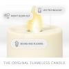 imageLuminara Moving Flame LED Flameless Tealight 14quot x 2quot Remote Ready Battery Operated Plastic LED Flameless Tea Light  Smooth Matte  Pearl Ivory 2Pack WhiteWhite