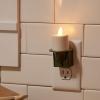 imageLuminara Nightlight Flameless Candle Bronze Electrical Outlet Plugs wDusk Dawn Sensor Auto Switch OnOff for Home Safety Window DecorativeLoden Green