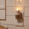 imageLuminara Nightlight Flameless Candle Bronze Electrical Outlet Plugs wDusk Dawn Sensor Auto Switch OnOff for Home Safety Window DecorativeWarm Taupe