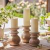 imageLuminara Realistic Artificial Moving Flame Outdoor Pillar Candle  Moving Flame LED Battery Operated Lights for Outside Christmas Thanksgiving  Remote Ready  Remote Sold Separately  325quot x 45quot