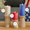 imageLuminara Realistic Flameless LED Candle White Set of 3 Battery Operated with Remote Control Moving Flame Pillar Timer Funtion Melted Top SafeAmericana