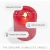 imageLuminara Realistic Flameless LED Candle White Set of 3 Battery Operated with Remote Control Moving Flame Pillar Timer Funtion Melted Top SafeAmericana
