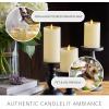 imageLuminara Realistic Flameless LED Candle White Set of 3 Battery Operated with Remote Control Moving Flame Pillar Timer Funtion Melted Top SafeIvory