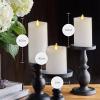 imageLuminara Realistic Flameless LED Candle White Set of 3 Battery Operated with Remote Control Moving Flame Pillar Timer Funtion Melted Top SafeWhite