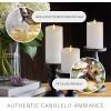 imageLuminara Realistic Flameless LED Candle White Set of 3 Battery Operated with Remote Control Moving Flame Pillar Timer Funtion Melted Top SafeWhite
