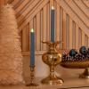 imageLuminara Set of 2 Moving Flame LED Taper 1x975 Flameless Candle Melted Edge Smooth Wax Unscented WhiteBlue