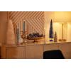 imageLuminara Set of 2 Moving Flame LED Taper 1x975 Flameless Candle Melted Edge Smooth Wax Unscented WhiteBlue