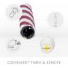 imageLuminara Set of 2 Moving Flame LED Taper 1x975 Flameless Candle Melted Edge Smooth Wax Unscented WhiteCandy Cane Red