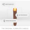 imageLuminara Set of 2 Moving Flame LED Taper 1x975 Flameless Candle Melted Edge Smooth Wax Unscented WhiteOrange