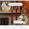 imageLuminara Set of 2 Moving Flame LED Taper 1x975 Flameless Candle Melted Edge Smooth Wax Unscented WhiteOrange