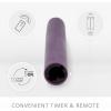 imageLuminara Set of 2 Moving Flame LED Taper 1x975 Flameless Candle Melted Edge Smooth Wax Unscented WhitePurple