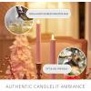 imageLuminara Set of 2 Moving Flame LED Taper 1x975 Flameless Candle Melted Edge Smooth Wax Unscented WhiteRose Tan