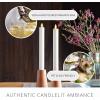 imageLuminara Set of 2 Moving Flame LED Taper 1x975 Flameless Candle Melted Edge Smooth Wax Unscented WhiteWhite
