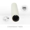 imageLuminara Set of 2 Moving Flame LED Taper 1x975 Flameless Candle Melted Edge Smooth Wax Unscented WhiteWhite