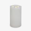 imageLuminara TriFlame Flameless LED Candle White 58quot x 57quot Moving Flame Real Wax Home Decor Battery Operated Emergency Light Religious Ceremony SafeWhite