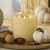 imageLuminara TriFlame Flameless LED Candle White 58quot x 57quot Moving Flame Real Wax Home Decor Battery Operated Emergency Light Religious Ceremony SafeIvory