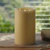 imageLuminara TriFlame Flameless LED Candle White 58quot x 57quot Moving Flame Real Wax Home Decor Battery Operated Emergency Light Religious Ceremony SafeIvory