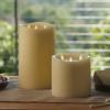 imageLuminara TriFlame Flameless LED Candle White 58quot x 57quot Moving Flame Real Wax Home Decor Battery Operated Emergency Light Religious Ceremony SafeIvory